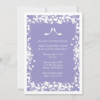 Lavendar Shoes Bridal Shower Invitation