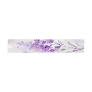 Lavendar Watercolor Soap Label Wrap Around Invitation Belly Band