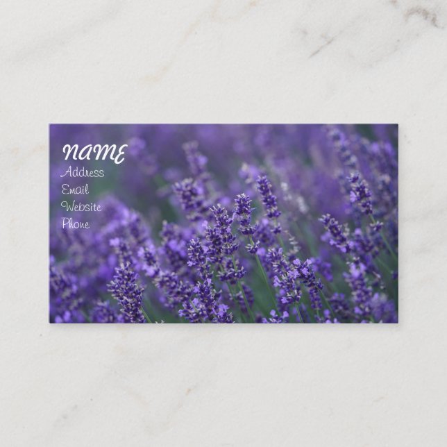 Lavender 25 business card (Front)
