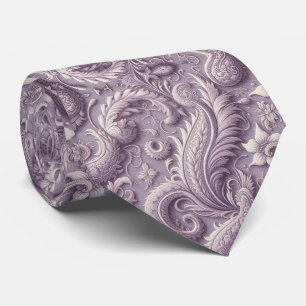 Lavender 3D Paisley Relief Jacquard Neck Tie