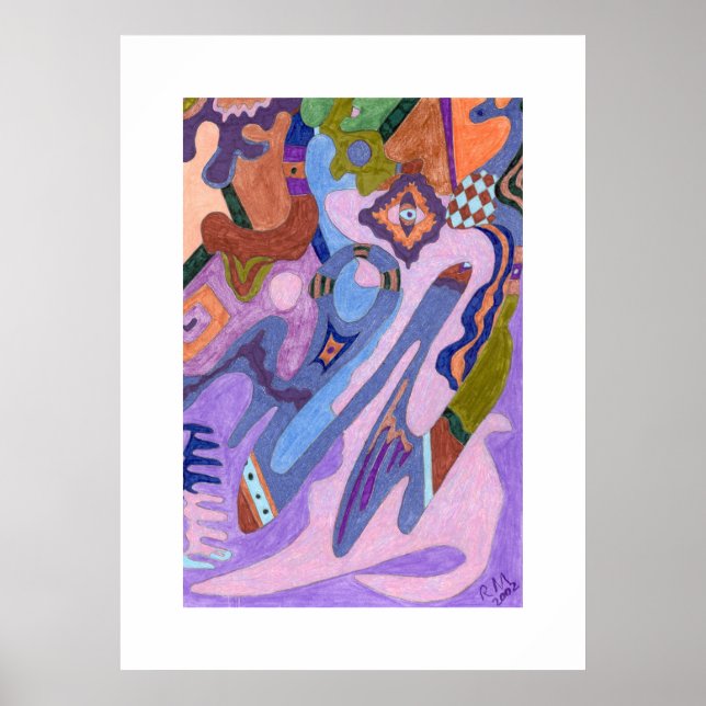 "Lavender" Abstract Art Poster (Front)