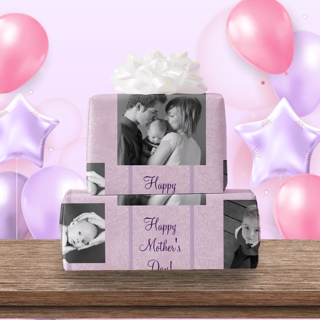 Lavender Abstract Custom Template Wrapping Paper (Creator Uploaded)