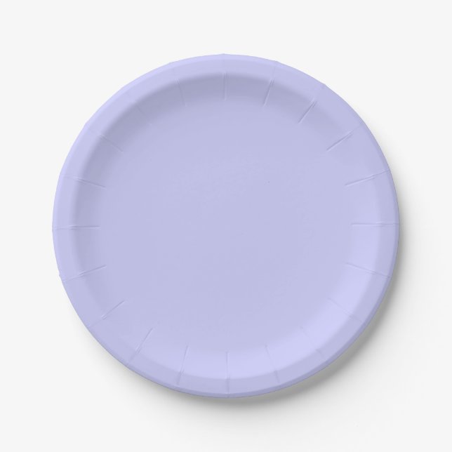 Lavender accent colour decor ready to customise paper plate (Front)