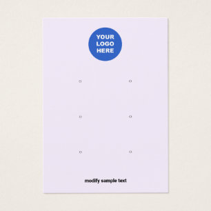 Lavender Add Logo Three Hole Earring Display