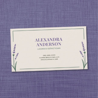 Lavender & Aesthetician  Business Card