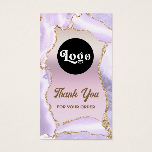 Lavender Agate Pearlescent Foil Package Insert (Front)