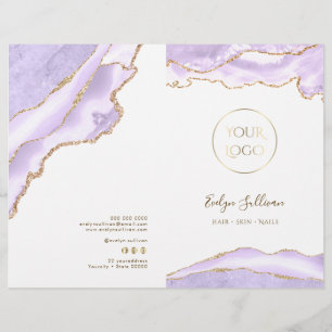 lavender agate service menu brochure