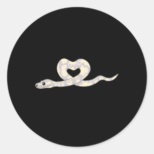 Lavender Albino Ball Python He Classic Round Sticker