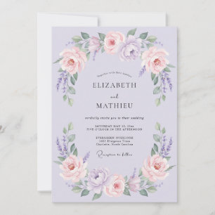 Lavender Alluring Romantic Wedding Invitation