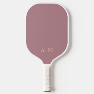 Lavender And Apricot Elegant Modern Monogram Pickleball Paddle
