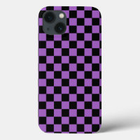 Lavender and Black Chequered Pattern  