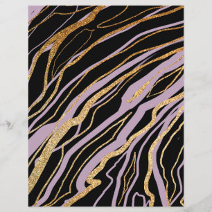 Lavender and Black Marble Scrapbook Paper