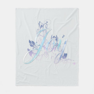 Lavender and Blue Joy Fleece Blanket