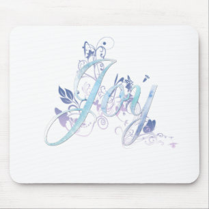 Lavender and Blue Joy Mouse Pad