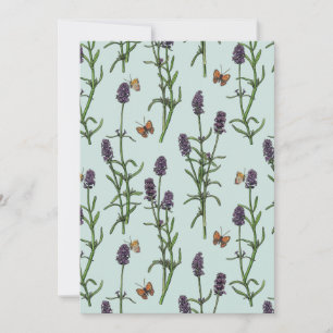 Lavender and butterflies on sea glass