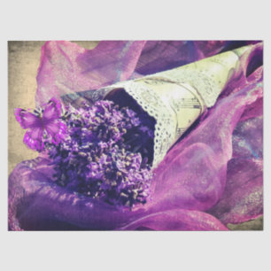 Lavender and Butterfly Tissue Paper