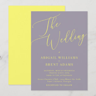 Lavender and Buttery Yellow Wedding Invitation