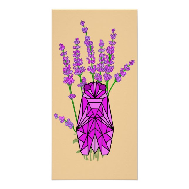 Lavender and cicada in Provence Poster (Front)