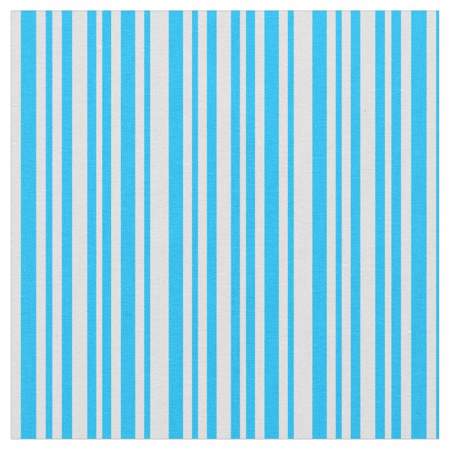 Lavender and Deep Sky Blue Lined Pattern Fabric (Close Up)