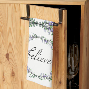 Lavender and Eucalyptus Believe Tea Towel