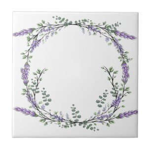 Lavender and Eucalyptus Ceramic Tile