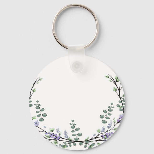 Lavender and Eucalyptus Key Ring (Front)