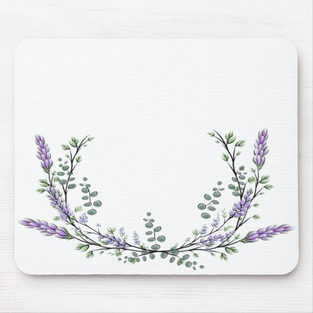 Lavender and Eucalyptus Mouse Pad (Front)