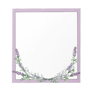 Lavender and Eucalyptus Notepad