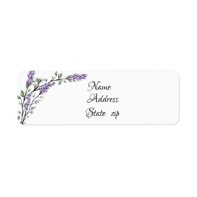 Lavender and Eucalyptus Return Address Label (Front)
