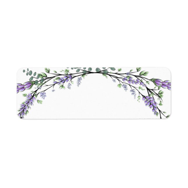 Lavender and Eucalyptus Return Address Label (Front)