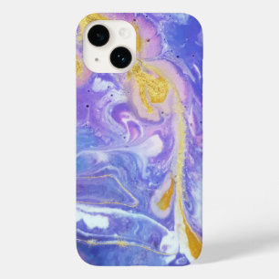 Lavender and Gold Fluid Abstract  Case-Mate iPhone 14 Case