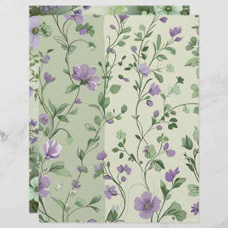 Lavender and Green Floral Design