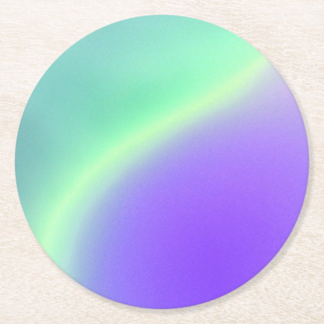 Lavender and Green Paper Coaster (Front)