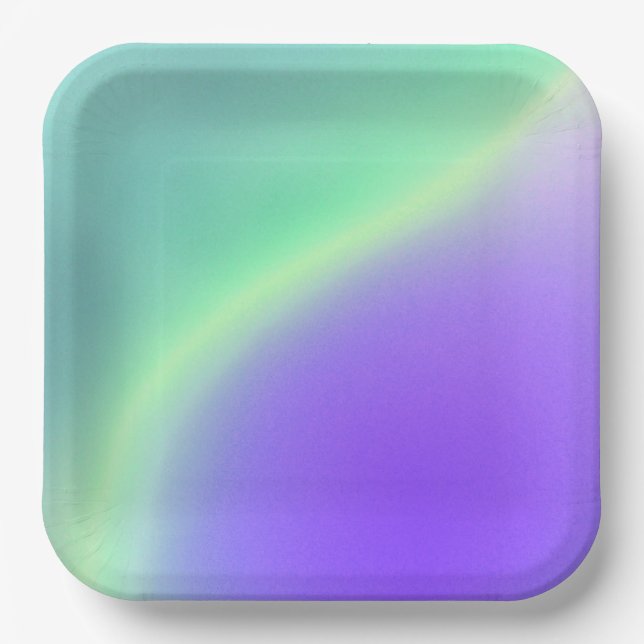 Lavender and Green Paper Plate (Front)