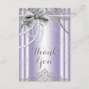 Lavender and Grey Pearl Thank You