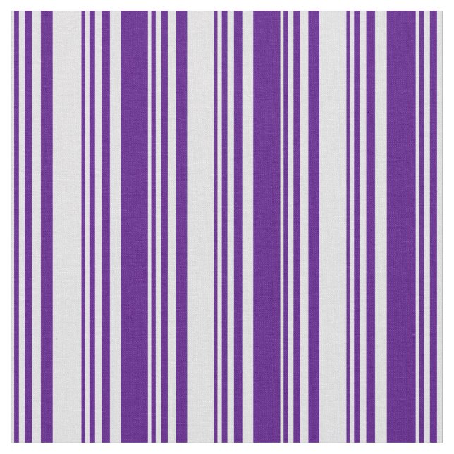 Lavender and Indigo Lines Fabric (Close Up)