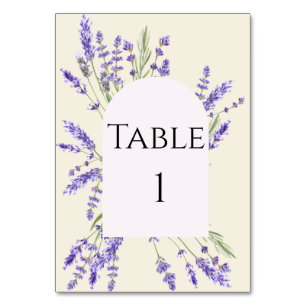 Lavender and Ivory Regency Table Number