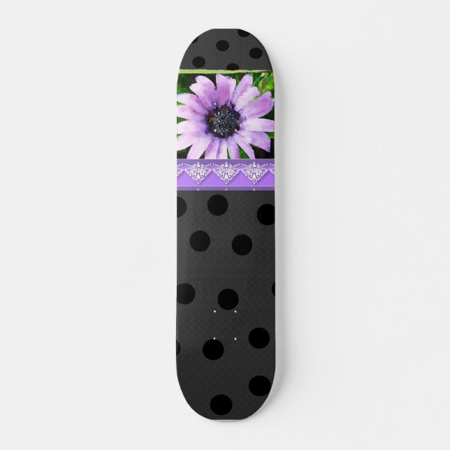 Lavender and Lace skateboard (Front)