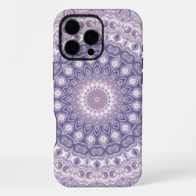 Lavender and Lilac Mandala Pattern iPhone Case (Back)