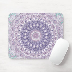 Lavender and Lilac Mandala Pattern Mouse Pad