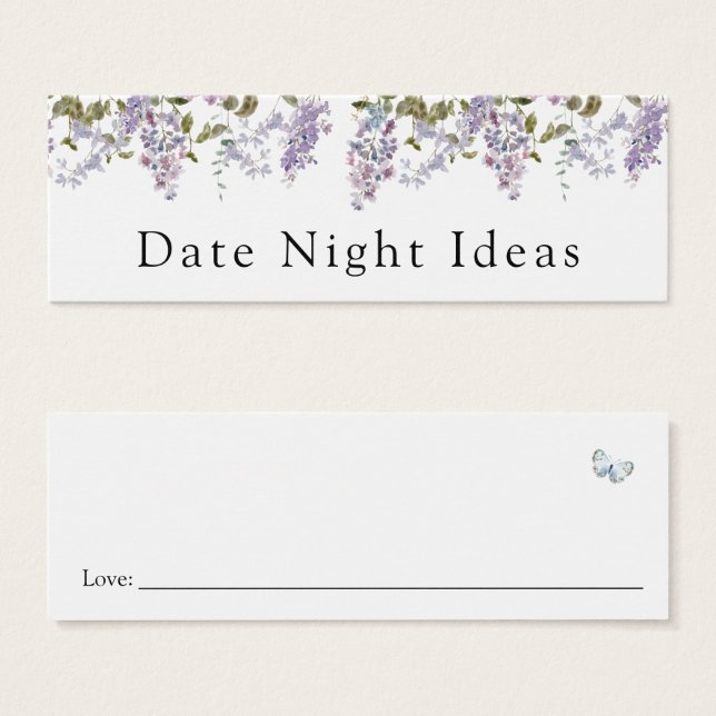 Lavender and Lilacs Night Idea Card (Front & Back)