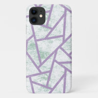 Lavender and pale green mosaic pattern