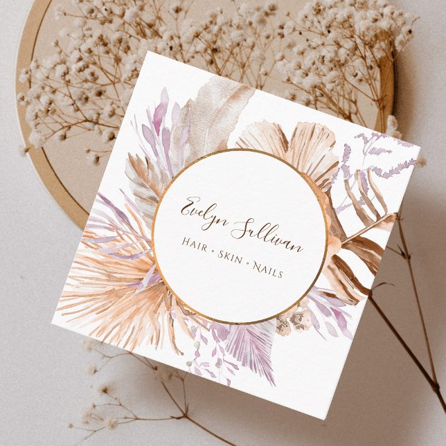 Lavender and peach bouquet business card (Creator Uploaded)