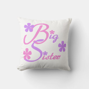Lavender and Pink Big Sister Gifts Cushion