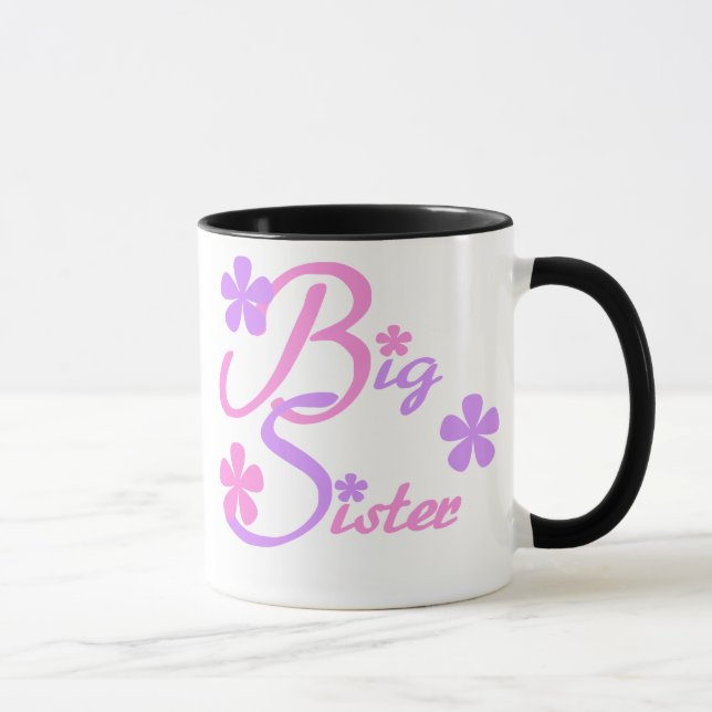 Lavender and Pink Big Sister Mug (Right)