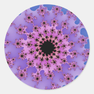 Lavender and Pink Eye Classic Round Sticker