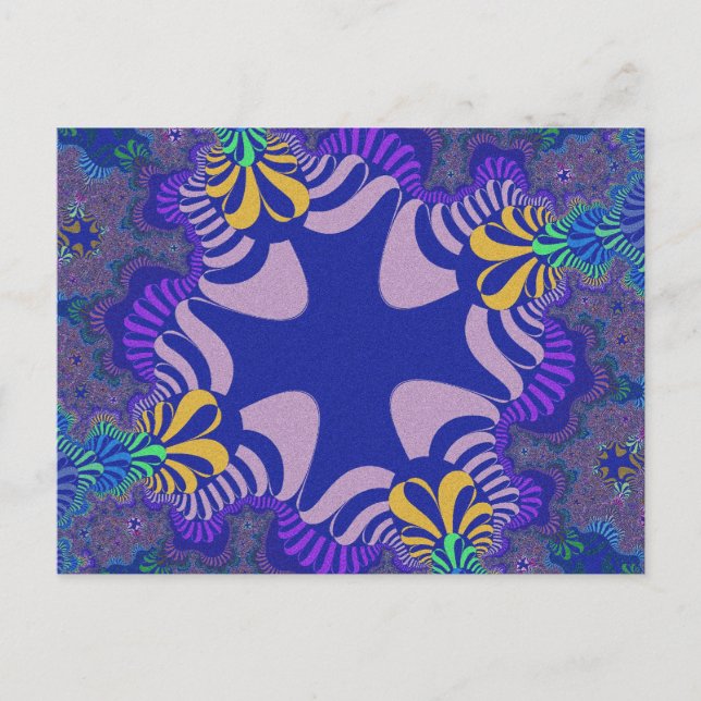 Lavender and Purple Cross Postcard (Front)
