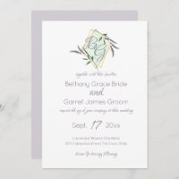 Lavender and Sage Monogram Wedding