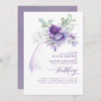 Lavender and Silver Elegant Modern Boho Wedding