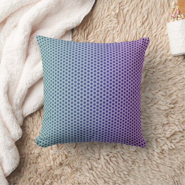 Lavender and teal gradient throw pillow (Blanket)